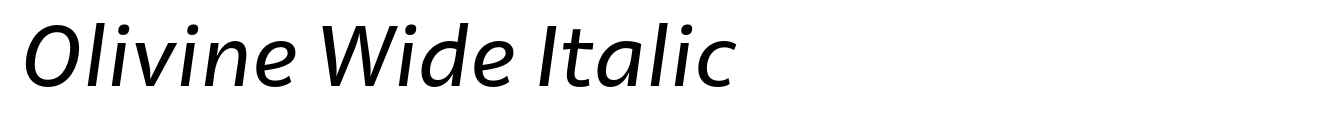 Olivine Wide Italic